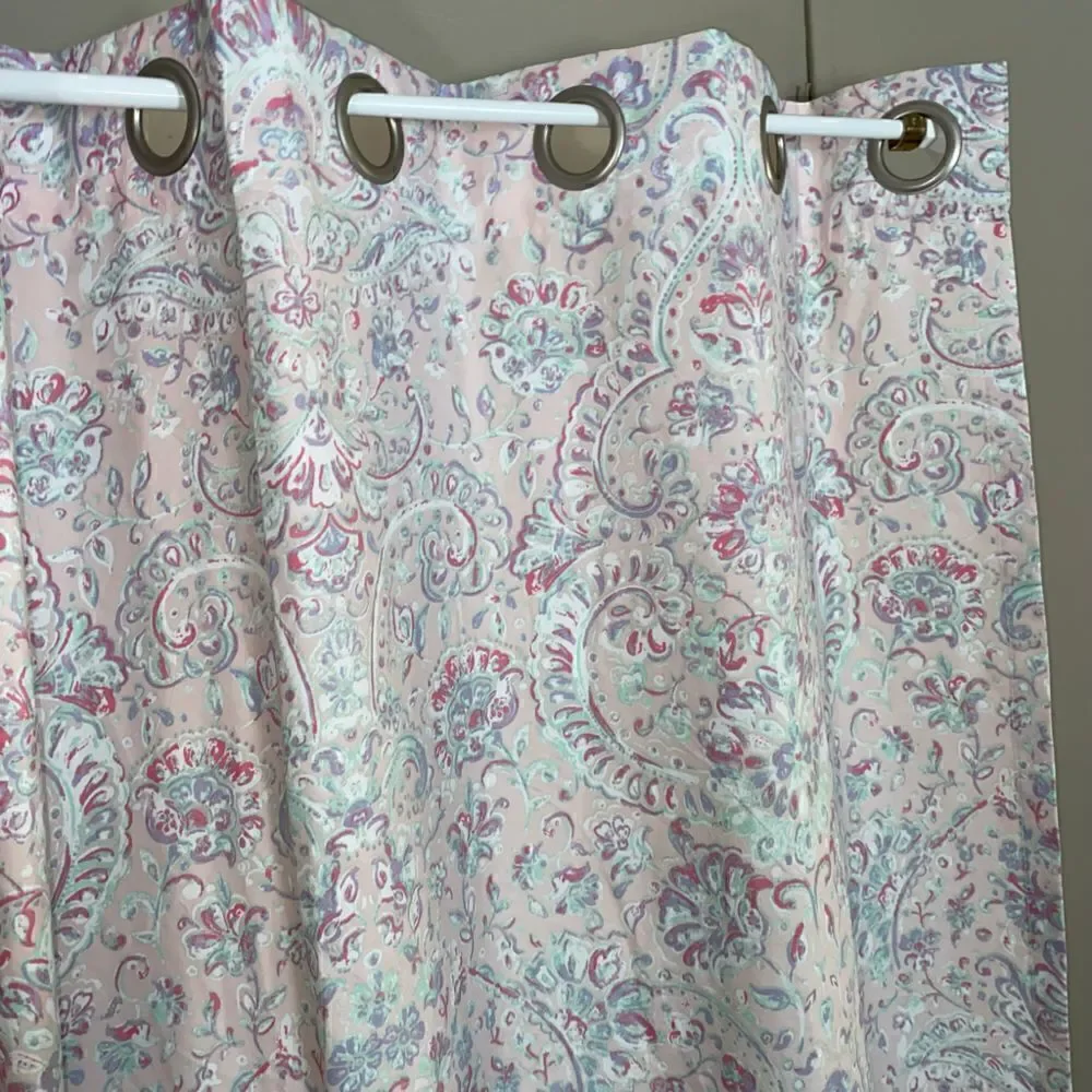 Nicole Miller kids floral print curtains 2 panels approx 96”x50”